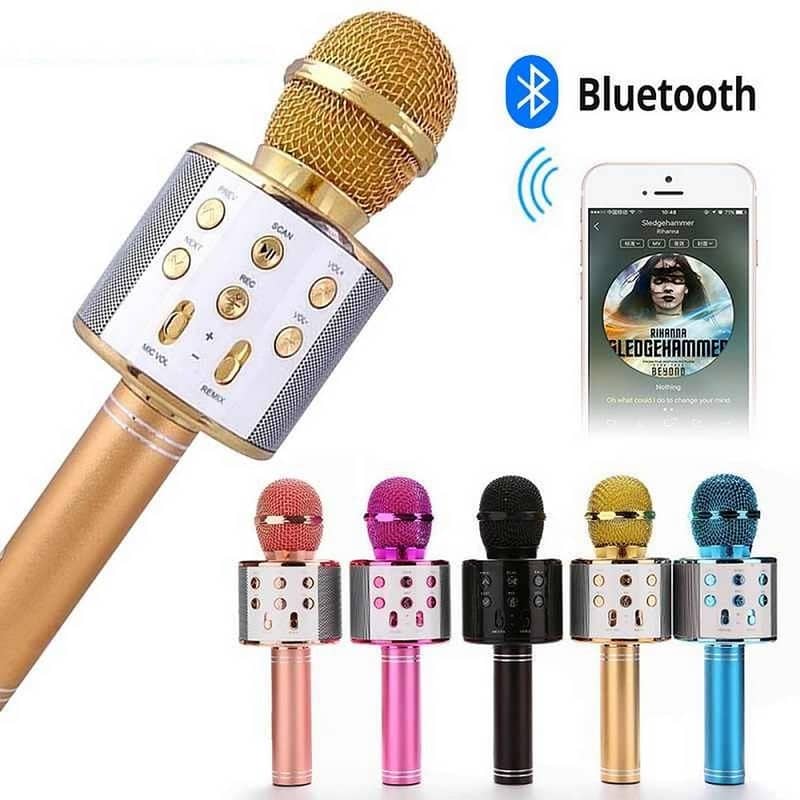 WS 858 Portable Rechargeable Wireless Bluetooth Microphone 6