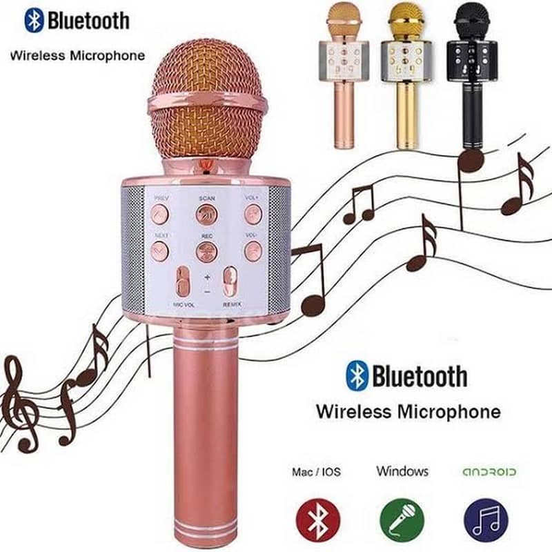 WS 858 Portable Rechargeable Wireless Bluetooth Microphone 7