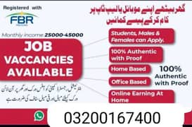 Staff required for online work and office management