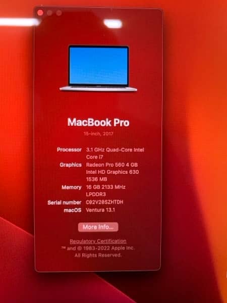 MacBook Pro 2017 | 16GB/1TB/4GB | 15 inch with Touch Bar 9