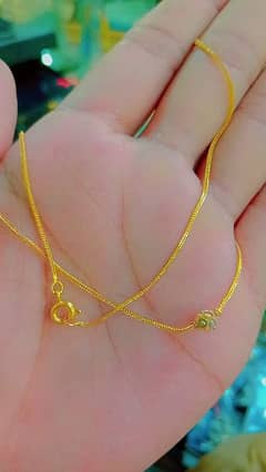 1 one carrot gold plated Sona ka pani ring chain loket set earings