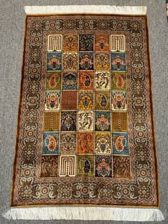 Irani silk rug 70% machine made 30% handmade it has soft surface