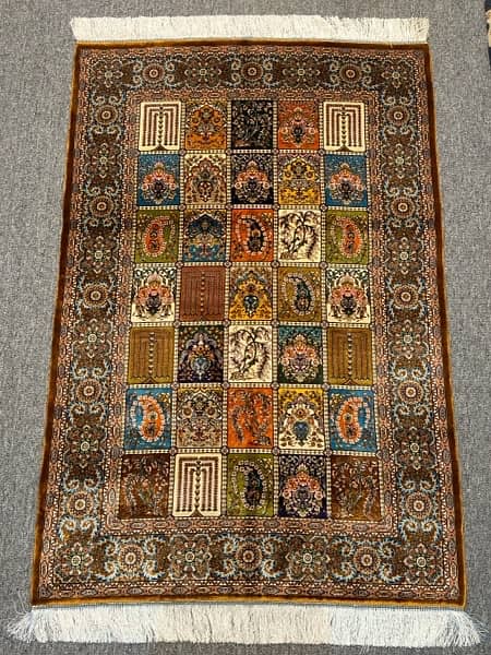 Irani silk rug 70% machine made 30% handmade it has soft surface 0