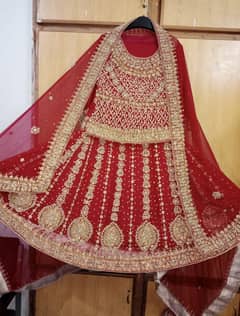 Bridal lahnga with pouch