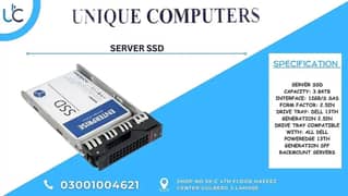 SERVER SSD CAPACITY: 3.84TB INTERFACE: 12GB/S SAS FORM FACTOR: 2.5IN