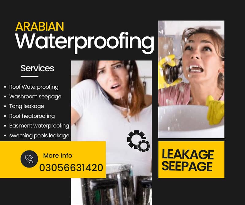 waterproofing leakage seepage roof washroom tank repair services 0