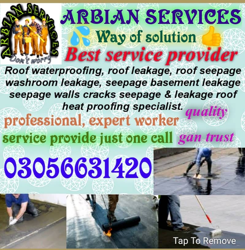 waterproofing leakage seepage roof washroom tank repair services 1