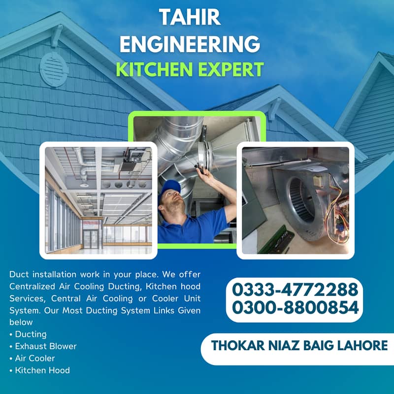 Exhaust Blower - Commercial Kitchen Hood in Lahore, ducting services 0