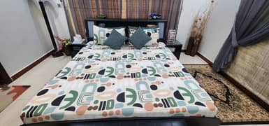 Double King Bed set /side table dressing / dulex Wood / Furniture
