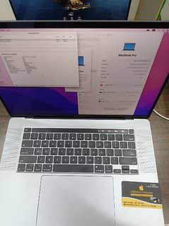 MACBOOK PRO 2019 16 INCH TOUCHBAR CTO I7 16GB 512GB 8GB CARD REDEAON