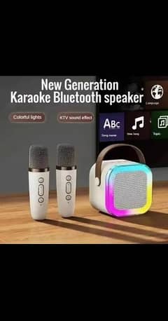 K12 Karaoke Machine Portable Bluetooth 5.3 With 2 Wireless Microphone.