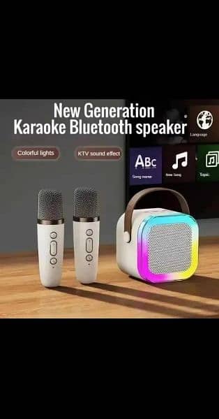 K12 Karaoke Machine Portable Bluetooth 5.3 With 2 Wireless Microphone. 0