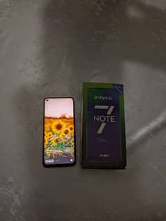 infinix note 7 6/128 with box and charger