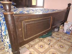 Double Bed with new 5in Mattress 1 said tibal for sale mob03459065204