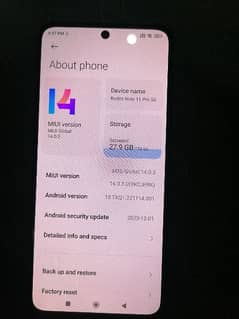 redmi note 11 pro 5g 6/128 non pta screen change