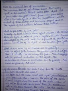 handwriting assignment work