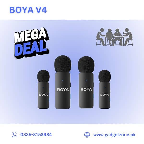 4-person Wireless Microphone | wireless Microphone | Boya Mic 0