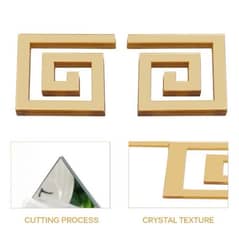 18 pcs golden acrylic wall adhesive mirror
