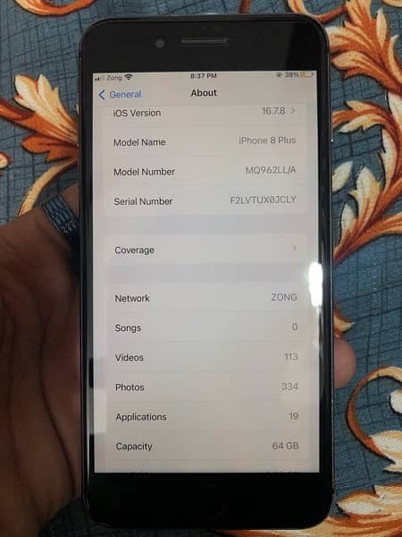 I phone 8 plus 64. GB All oK pta ha 0