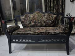 6 seater sofa set along with table and trolly