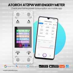 Atorch AT2PW Smart Wifi Energy Meter Power Moniter Tuya Breaker