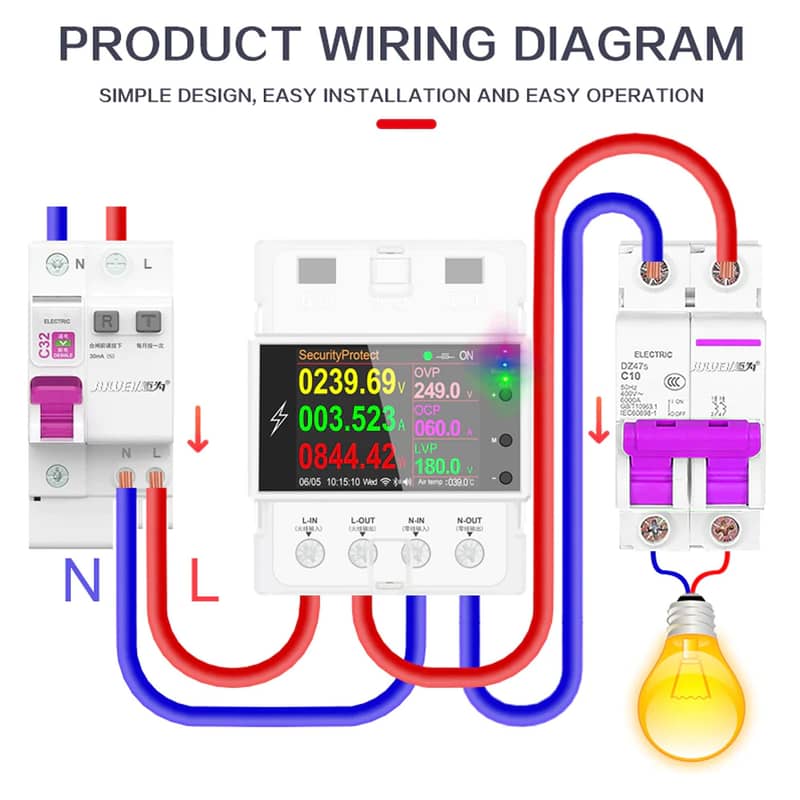 Atorch AT4PW Smart Wifi Energy Meter Unit limit smartlife Tuya Breaker 1