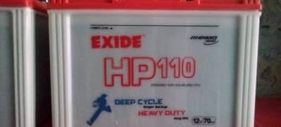 Two Exide Battery HP110 Deep Cycle Longer Backup Heavy Duty 12 Volts