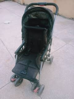 baby branded pram black clr