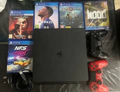 ps4 slim 500gb with 2 control  5 games