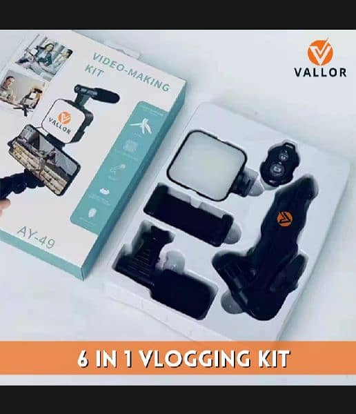 6 in 1 Tripod Vlogging Kit for Shoot Videos. All Stuff in One Gadget 5