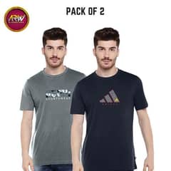 pack of 2 half sleeve printed tshirt