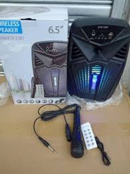 KTX-1187 6.5 Inch  Portable BT Led Speaker USB-TF-FM With Microphone 0