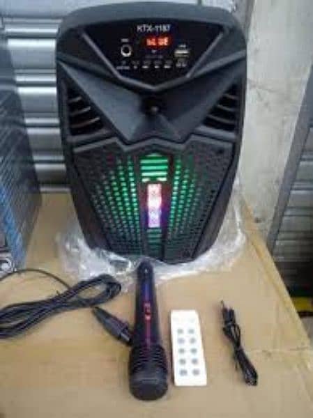 KTX-1187 6.5 Inch  Portable BT Led Speaker USB-TF-FM With Microphone 1