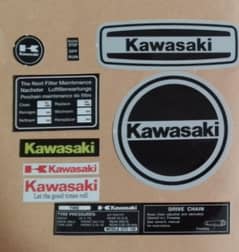 Kawasaki GTO Engine Sticker kit Vinyle