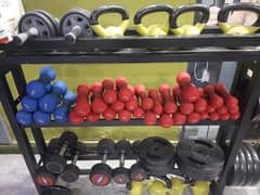 important gorila dumbells kattle bells and abs roller