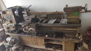 LATHE MACHINE with Grinder, Welding Oil Plant, Drill Machine & Tools