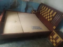 bed with side tables and singhar Mez for sale
