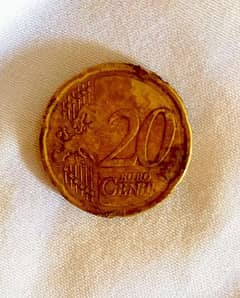 20 Euro cents of 2002 Italy looks antique and it's rare