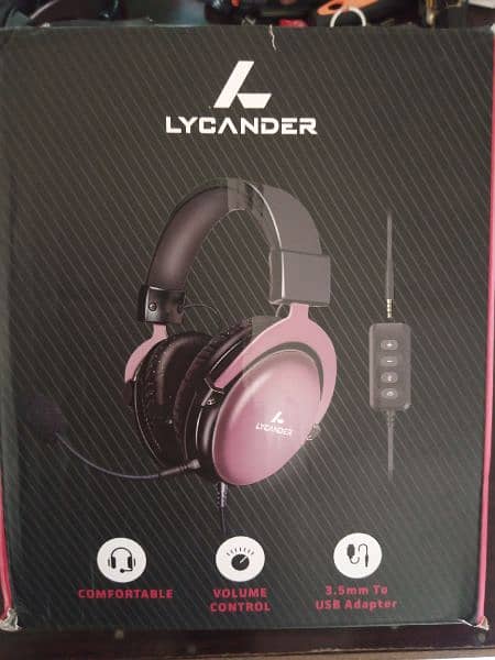 LYCANDER Professional gaming headphones with 7.1 sound card and mic 1