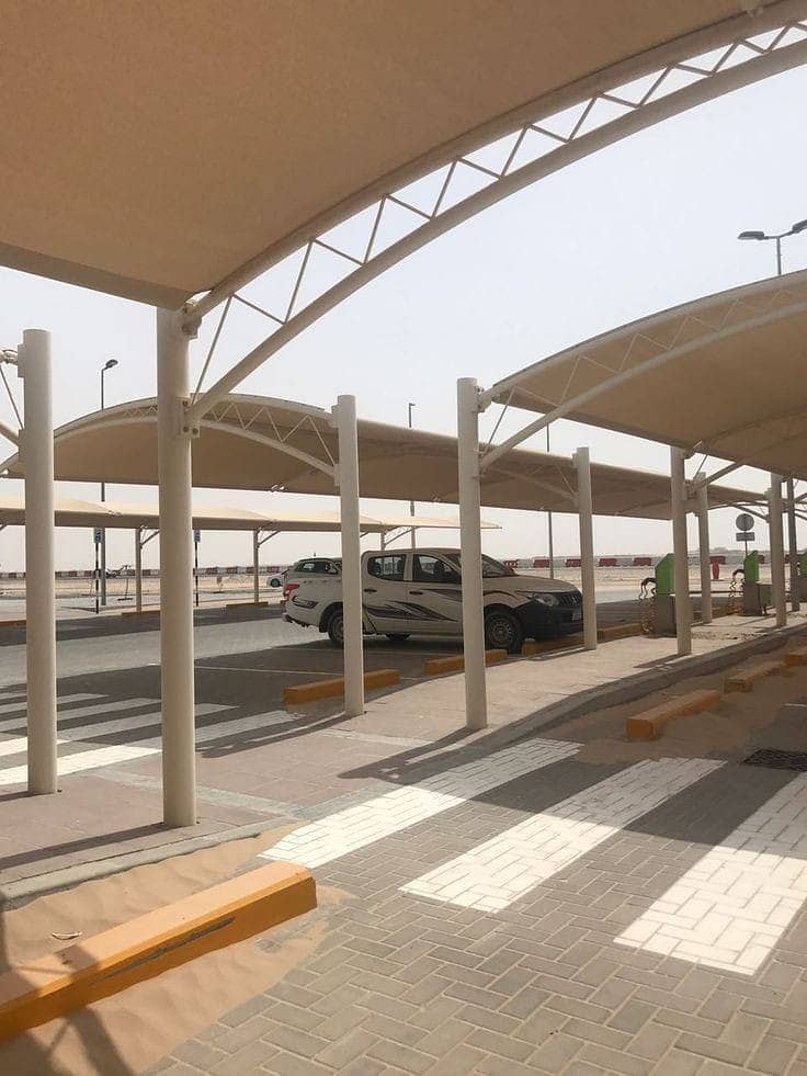 car parking shades/PVC Tensile Fiber/Tensile Shade/Canopies/green net 7