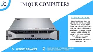 DELL POWEREDGE R820 2U SERVER 4 X INTEL XEON E5-4650 V2 25MB CACHE TO