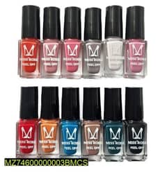 Peel off Nail Polish - Pack of 12 0