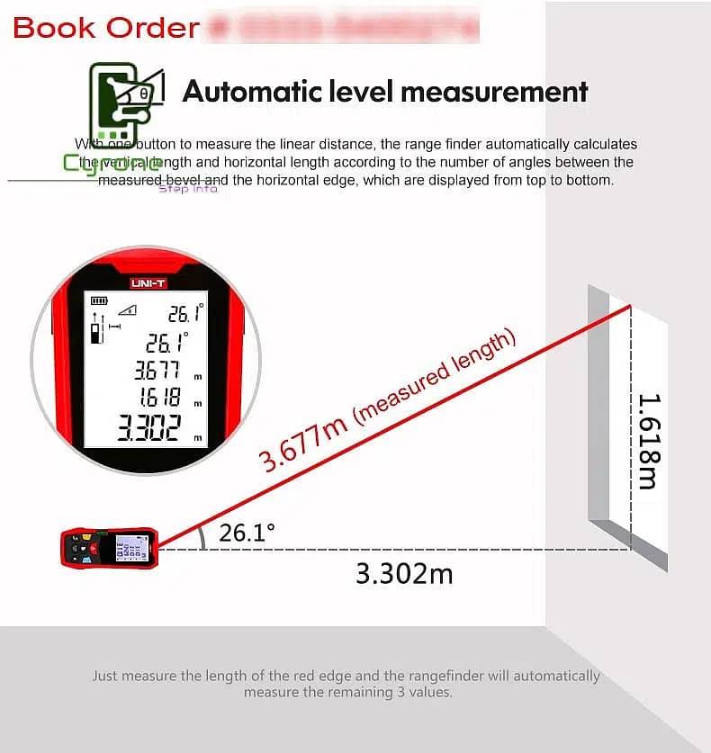 Original UNI-T Laser Distance Meter Measurement Range Finder Device 5