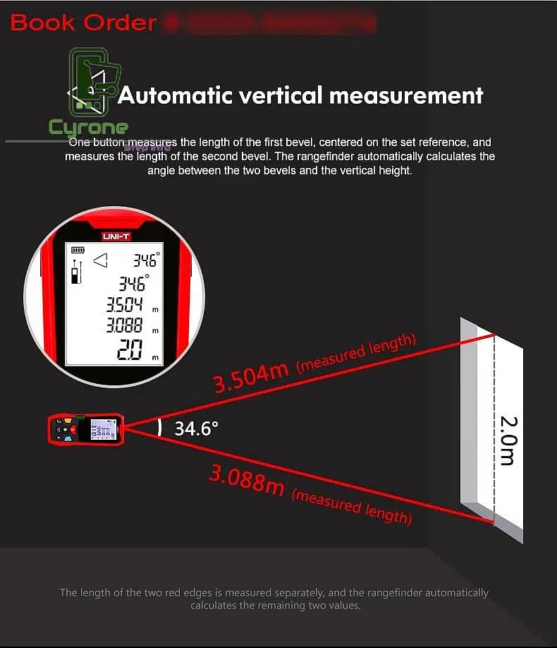 Original UNI-T Laser Distance Meter Measurement Range Finder Device 7