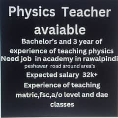 Professional Physics Teacher | Visitor Teacher | home tutor