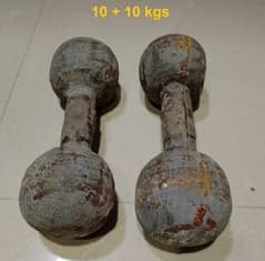 10+10 kgs dumbbells 0