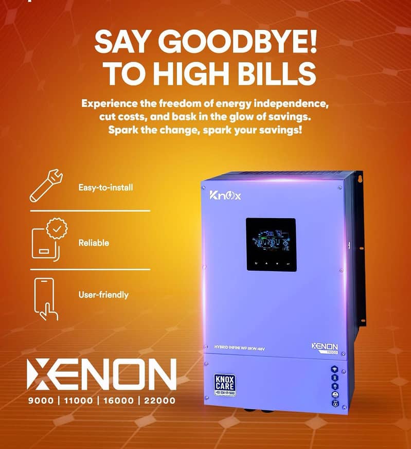 Knox Hybrid Inverter Xenon IP65 Series 6kw, 8Kw, 12kw and 15kw 0