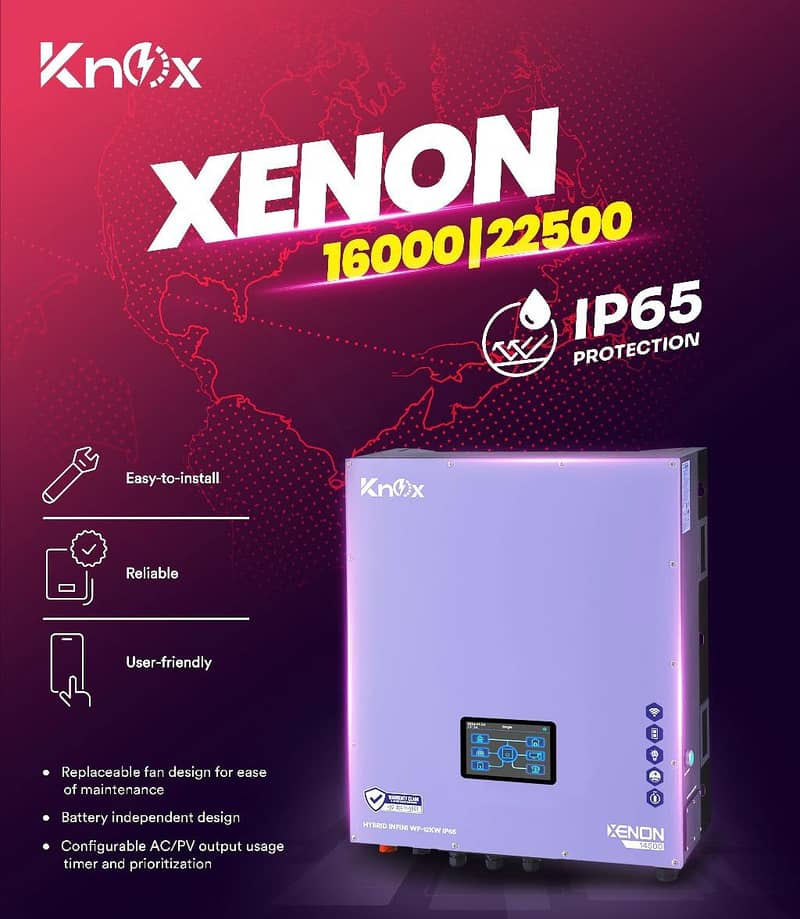 Knox Hybrid Inverter Xenon IP65 Series 6kw, 8Kw, 12kw and 15kw 3