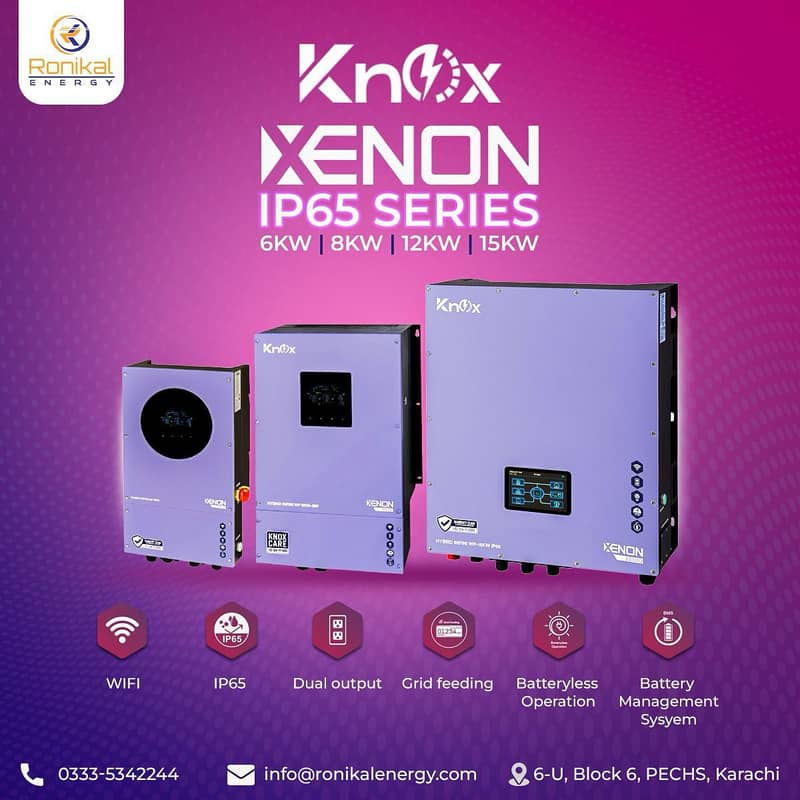 Knox Hybrid Inverter Xenon IP65 Series 6kw, 8Kw, 12kw and 15kw 7