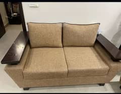 wooden sofa 3-2-1 6 seater in mint condition